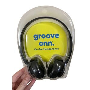 onn. Groove On-Ear Headphones Black NIB AAABLK100002867 Wired 3.5mm new sealed